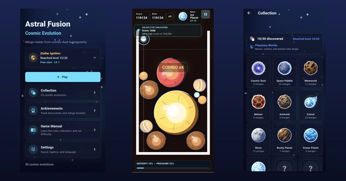 Astral Fusion: The Watermelon Game, Moved to Outer Space