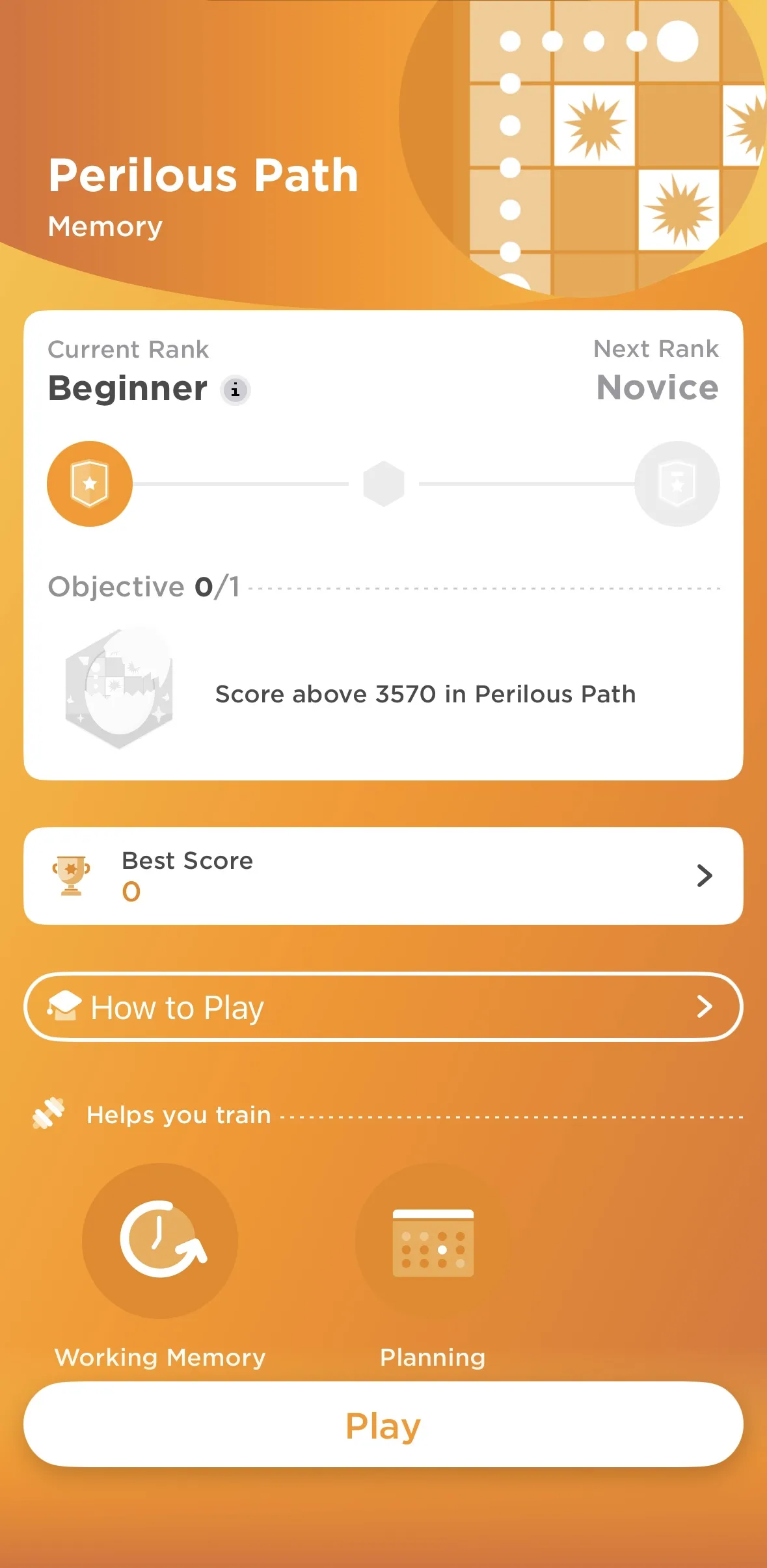 Peak cognitive performance dashboard